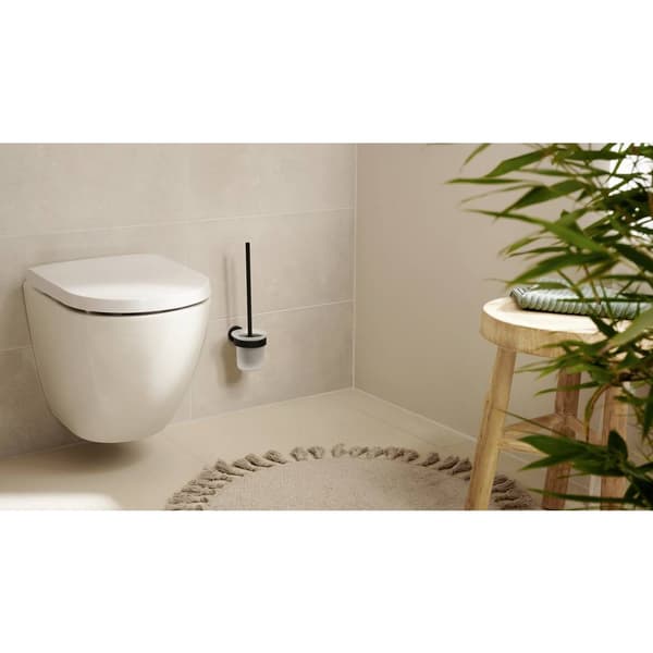 tesa MOON BLACK Toalettborste-set Lim Metall
