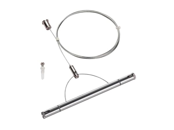 SLV TENSEO, Wire rope suspension, Krom, Stål, IP20, Ytmonterad, 12,5 cm