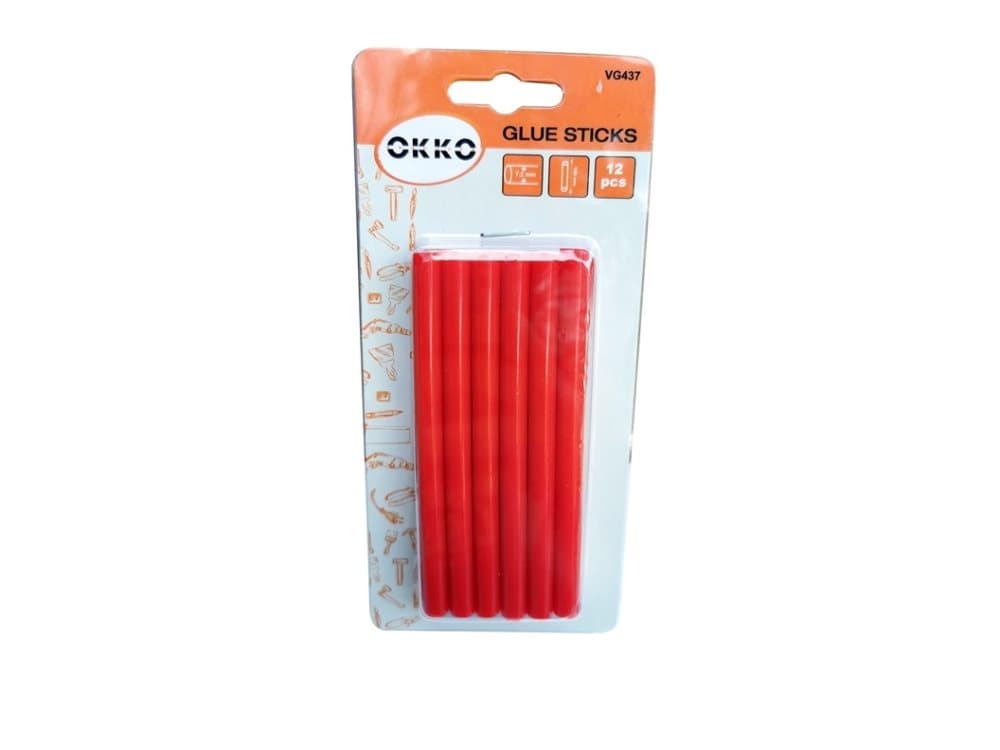 Okko Glue Sticks 12Pcs Set.7.2X100mm.Red