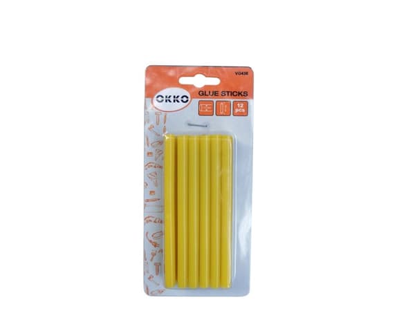 Okko Glue Sticks 12Pcs Set.7.2X100mm.Yellow