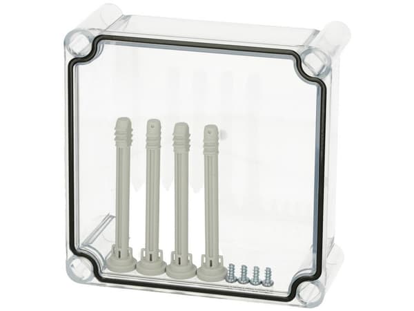 Fibox kansi, PC läpinäkyvä 3720555 Universalkabinet 190 x 190 x 80 Polykarbonat Gråhvid (RAL 7035) 1 stk