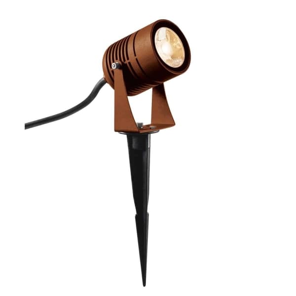 SLV LED SPIKE, Maavalaistus ulkokäyttöön, Ruosteenvärinen, Alumiini, IP55, Katu, I