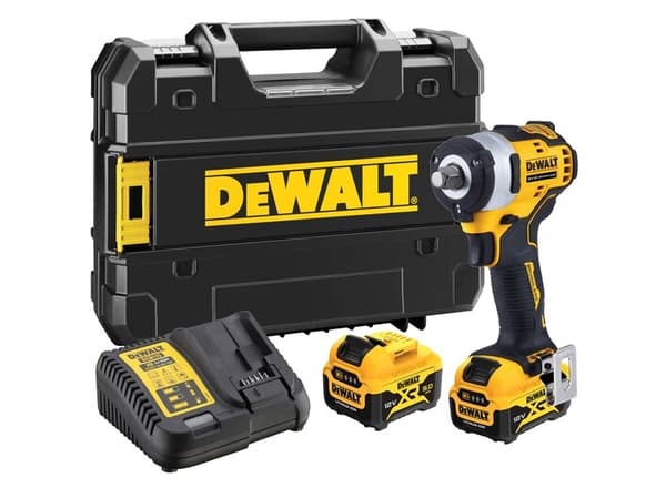 DeWALT DCF901P2-QW, Mutterdragare, Borstlös, Svart, Gul, 1/2", 340 nm, Batteri