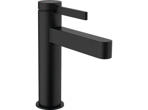 hansGrohe Finoris 1-grebs håndvaskarmatur 110 med løft-op bundventil mat sort
