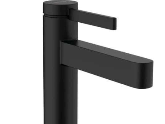 hansGrohe Finoris 1-grebs håndvaskarmatur 110 med push-open bundventil mat sort