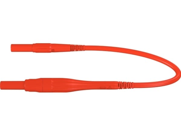 Stäubli XSMF-419, Testkabel, Röd, CAT IV, Nickel, PVC, 2 m