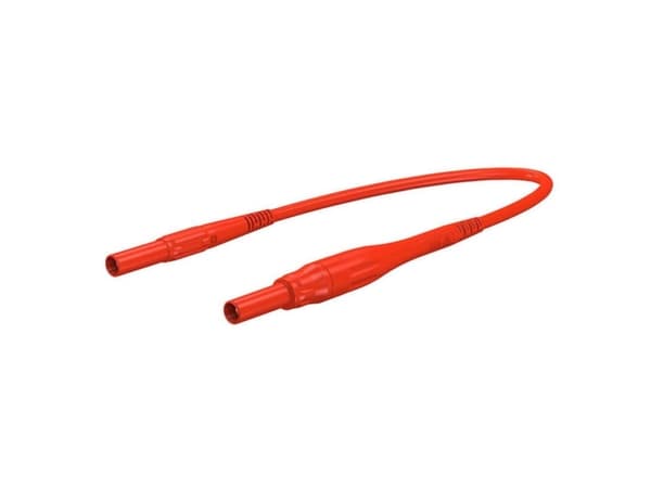 Stäubli XSMF-419, Testkabel, Röd, CAT IV, Nickel, PVC, 2 m