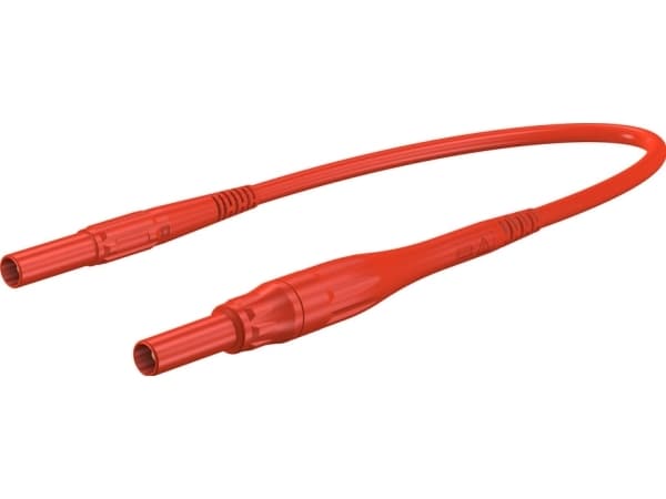 Stäubli XSMF-419, Testkabel, Röd, CAT IV, Nickel, PVC, 2 m