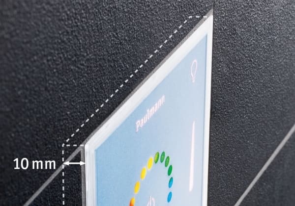 Paulmann Square Touch Modul, Röra, Vit, Gjuten aluminium, Plast, IP44, 25 m, 100 mm