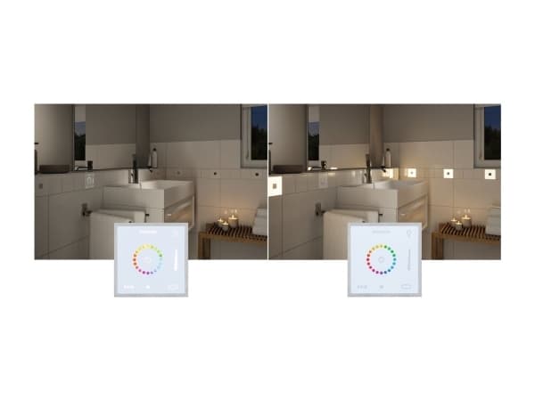 Paulmann Square Touch Modul, Röra, Vit, Gjuten aluminium, Plast, IP44, 25 m, 100 mm