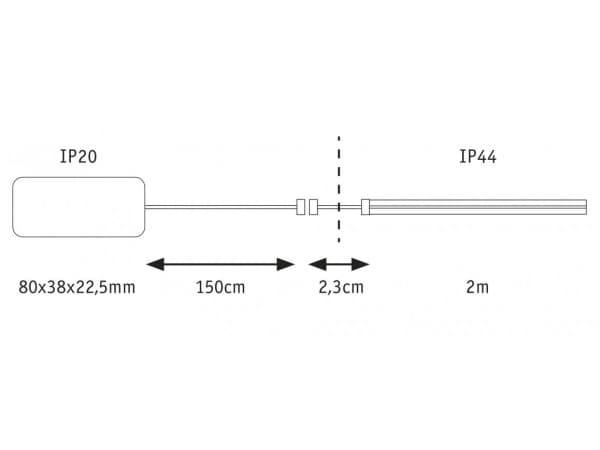 Paulmann Full-Line COB Slim, Universaali nauhavalo, Sisätila, Tunnelma, Valkoinen, Muovi, IP44