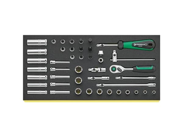 STAHLWILLE TCS 40/35/9QR, Sett, 44 stykker, Sort, Sølv, 350 mm, 175 mm, 40 mm