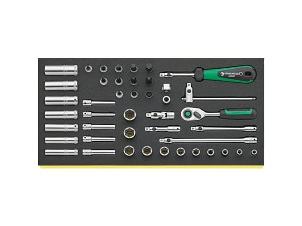 STAHLWILLE TCS 40/35/9QR, Sett, 44 stykker, Sort, Sølv, 350 mm, 175 mm, 40 mm