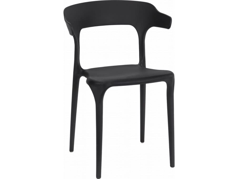Mufart A set of 4 black chairs for the living room, office, restaurant, kitchen and dining room MALM