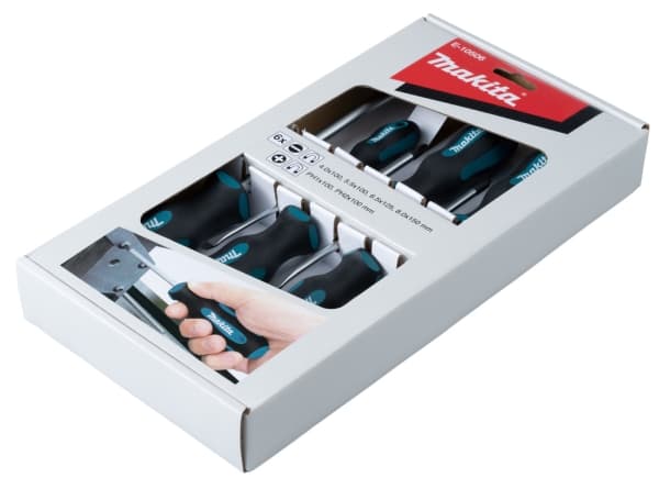 Makita E-10506 Ruuvimeisselisarja 6 kpl (SL 4kpl+PH 2kpl)