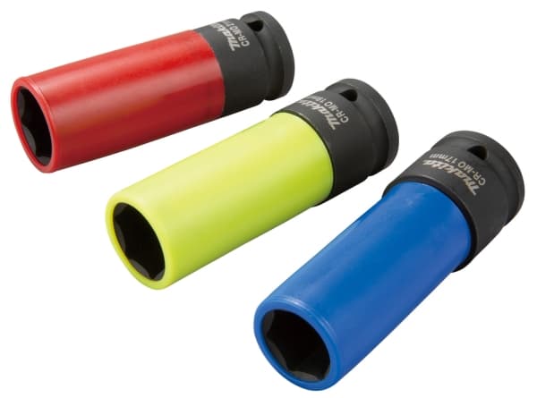 Makita - Impact socket set - 3 delar - 1/2" - fyrkantig - 17 mm, 19 mm, 21 mm - längd: 86 mm - för Makita DTW300RTJ, DTW701, DTW701RTJ