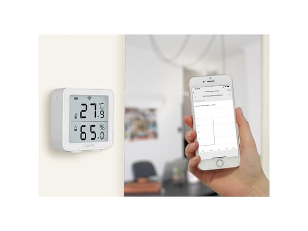 Lämpökosteusmittari, Wi-Fi-etäseuranta Smart Life App -sovelluksen kautta