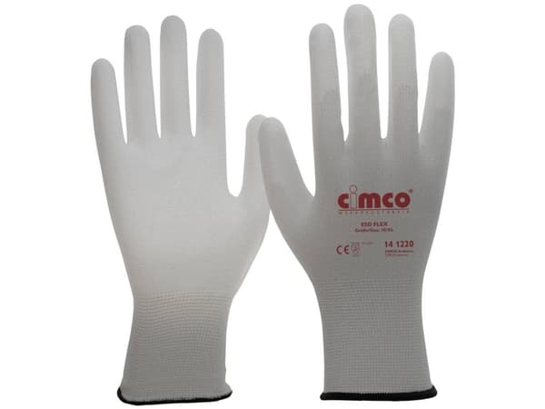 Cimco 141221, Verkstedhansker, Grå, XXL, Voksen, Unisex, 2 stykker