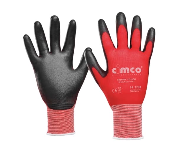 Cimco 141238, Verkstedhansker, Sort, Rød, XL, Voksen, Unisex, 2 stykker