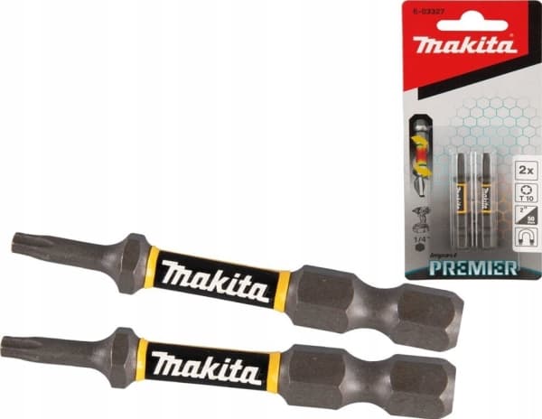 Makita Impact Premier - Impact screwdriver bit - 2 delar - torx - T10 - hexagonalt - längd: 50 mm - för Makita DTD152, DTD157, DTD171, DTL061, DTS141