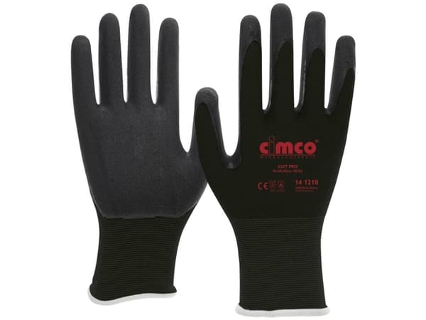 Cimco 141209, Verkstedhansker, Sort, L, Kuttbestandig