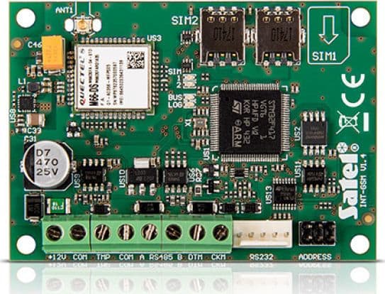 SATEL INTEGRA INT-GSM - GSM fjärrkontrollmodul - kabelansluten - Cellulär - serial RS-232/RS-485