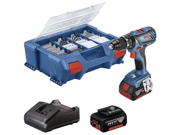 Bosch GSB batteridrevet slagbormaskin - 18V-28 (2x4.0. GAL18V-20. 82AC) (06019E710B)
