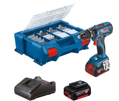 Bosch GSB batteridrevet slagbormaskin - 18V-28 (2x4.0. GAL18V-20. 82AC) (06019E710B)