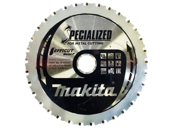 Makita B-69325, Metall, 15 cm, 2 cm, 1,1 mm, 4680 RPM, 3,3 cm