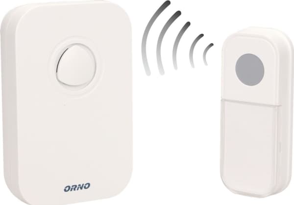 Orno FADO DC Wireless Doorbell, Battery Powered, Learning System, 36 Tones, 100m