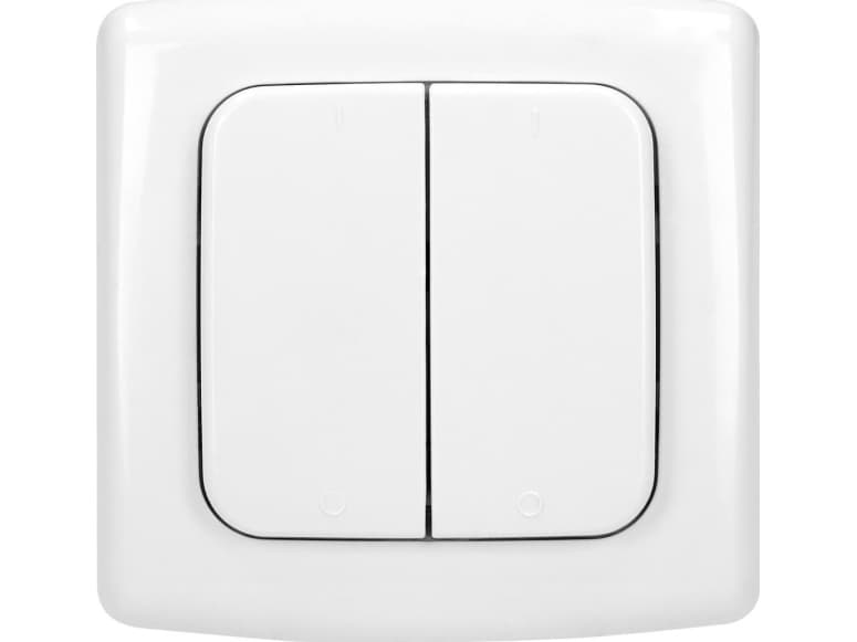 Double wall switch for remote control of sockets and sockets, with radio transmitter, ORNO Smart Home