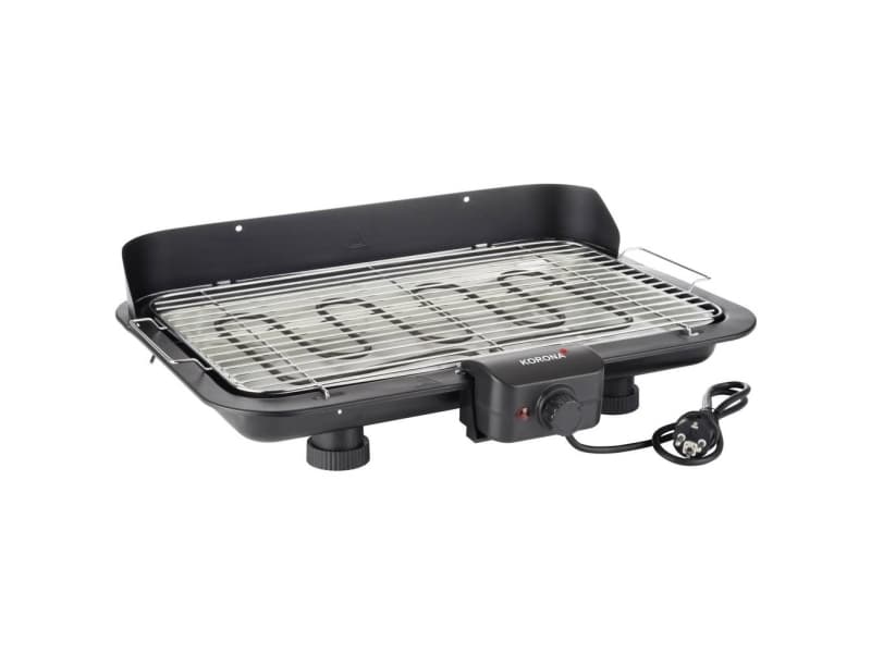 Korona Barbecue Tischgrill XXL, 2200 W, Grill, Elektrisk, Bordsskiva, Galler, Svart