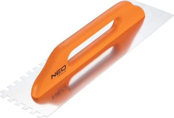 Neo lastalla hammastettu 480x128mm hammastettu 10x10x10mm puinen kahva (50-183)