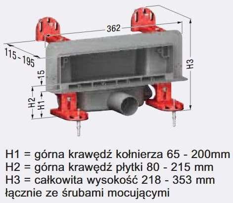Kessel linjärt avlopp med vägggaller Scada Wave med LED-belysning 30cm (48003.43)