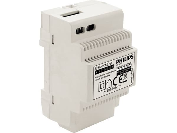 Philips DES1000DPS/29, 100/240 V, 50/60 Hz, 24 V, 1 A, Valkoinen, Muovi