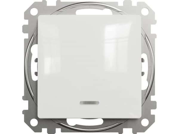 Schneider Electric, Sedna Design and Elements, 1-polet lysbryter, hvit, SDD111101L