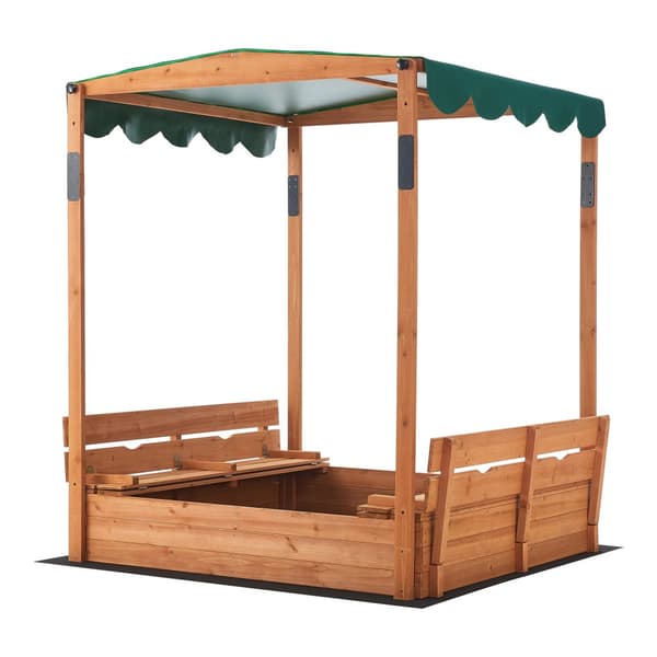 Sandlåda Pitsunda med tak 145x118x118 cm [en.casa]