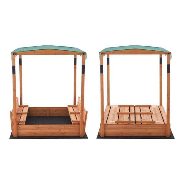 Sandlåda Pitsunda med tak 145x118x118 cm [en.casa]