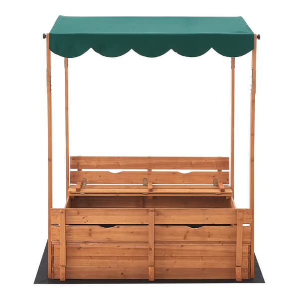 Sandlåda Pitsunda med tak 145x118x118 cm [en.casa]
