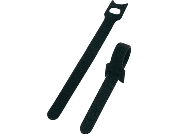 Basetech STD-150 Koukku ja silmukka kaapelinside kokoonpanoon Koukku ja silmukka staattinen silmukkaosa (L x S) 150 mm x 13 mm Musta 10 kpl