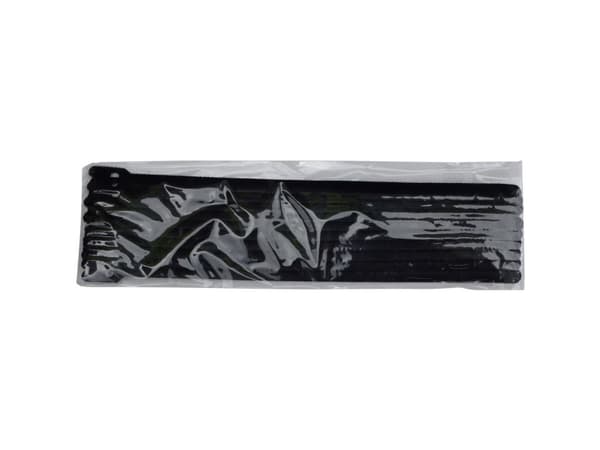 TRU COMPONENTS 801-330-Bag Koukku ja silmukka kaapelinside kokoonpanoon Koukku ja silmukka staattinen silmukka osa Musta 10 kpl