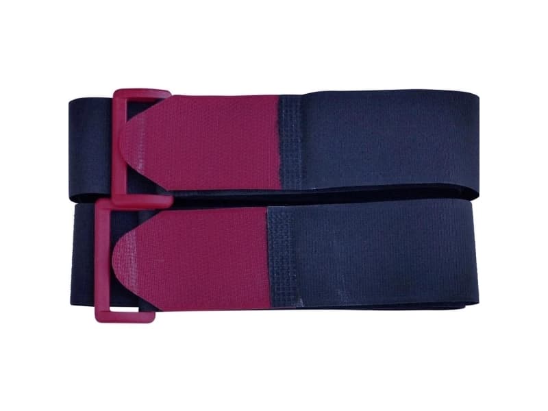 TRU COMPONENTS 690-330-Bag Burrebånd med sele Burrebånd statisk loop del (L x B) 600 mm x 38 mm Sort, Rød 2 stk