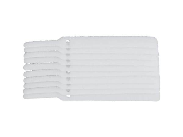 TRU COMPONENTS 800-010-Bag Koukku ja silmukka kaapelinside kokoonpanoon Koukku ja silmukka staattinen silmukka osa Valkoinen 10 kpl