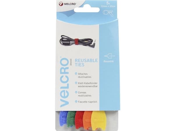 VELCRO® VEL-EC60250 Koukku- ja silmukkakaapelinside kokoonpanoa varten Koukku- ja silmukkakaapelinside staattinen silmukkaosa (L x S) 200 mm x 12 mm