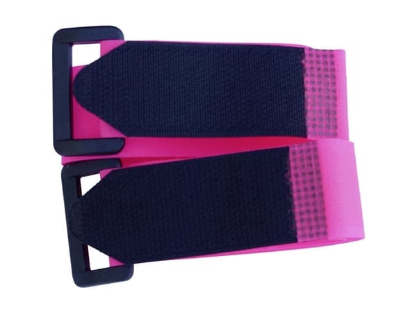 TRU COMPONENTS 688-454-Bag Burrebånd med sele Burrebånd statisk loop del (L x B) 300 mm x 25 mm Neonpink 2 stk 2 stk