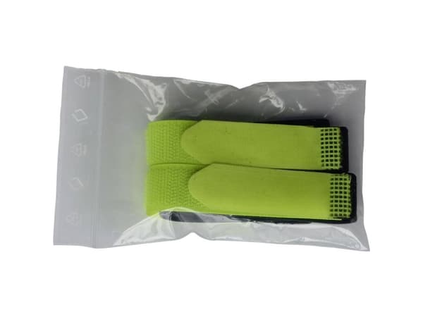 TRU COMPONENTS 693-656-Bag Burrebånd med sele Burrebånd statisk loop del (L x B) 400 mm x 20 mm Sort, Gul 2 stk