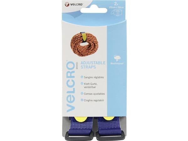 Velcro VEL-EC60327, Blå, Gul, 25 mm, 920 mm, 2 styck