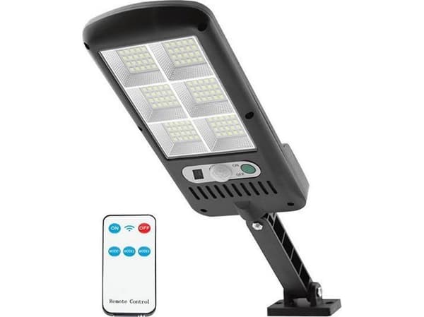 Wall lamp LTC Solar lamp LTC 120 x LED SMD 24 W, 1800 lm, motion and twilight sensor, 1800 mAh battery, remote control.