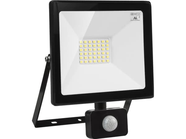 Maclean valonheitin LED-valonheitin liiketunnistimella Maclean MCE630 CW slim Cold White 30W, IP44