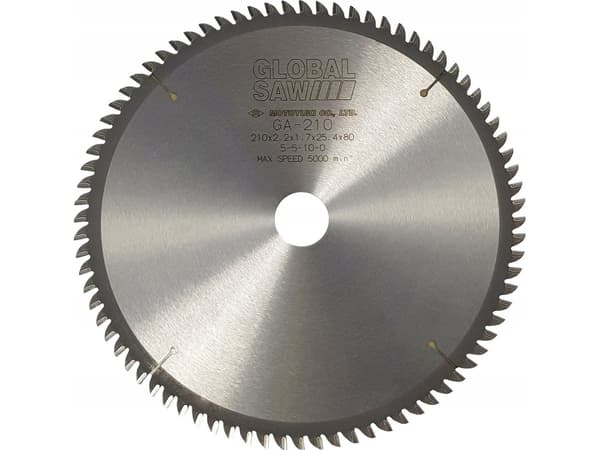 GLOBAL SAW alumiinileikkaava pyörösahanterä 210 x 2.2/1.7 x 25.4mm / 80z CERMET